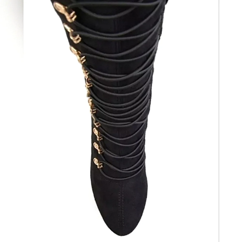 New w/o Box Journee Collection Trill Faux Suede Over The Knee Stiletto Boots 5.5